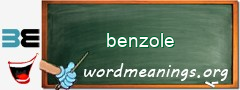 WordMeaning blackboard for benzole